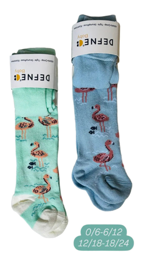 Baby Girl Tights - Flamingo