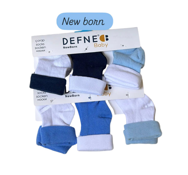 Newborn Boy Socks - Pack of 3- Daily