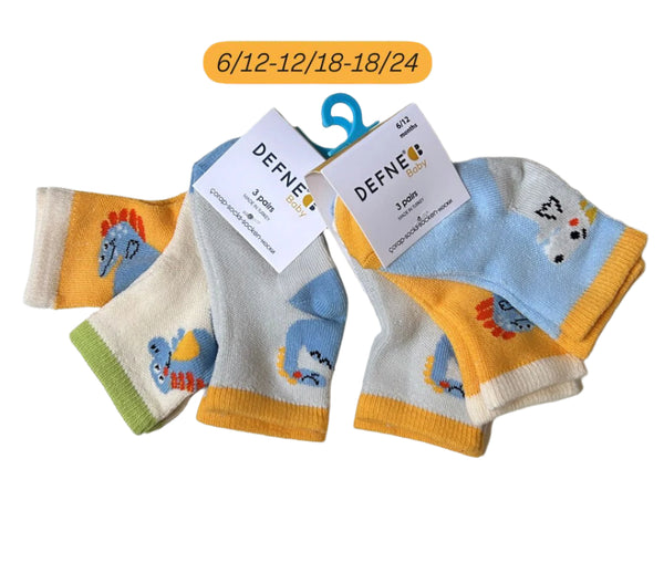 Baby Boy socks - Pack of 3 - Dino