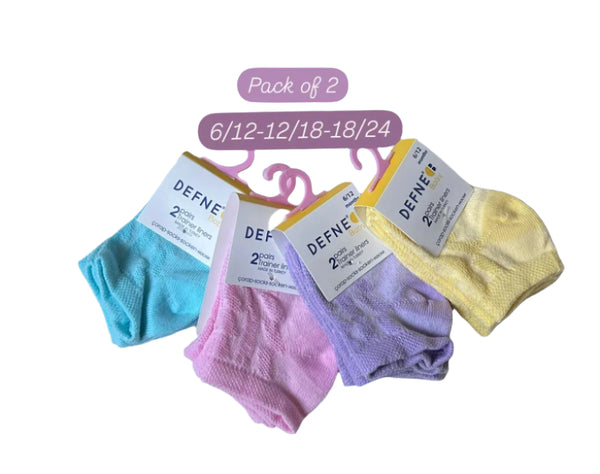 Newborn Girl Socks - Pack of 2 - Vibrant