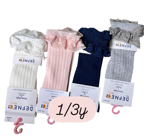 Baby Girl High Knee Socks - Dentelle