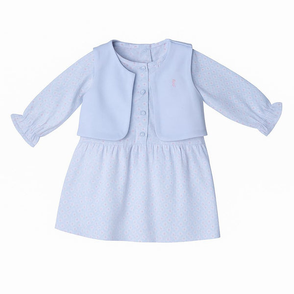 Pierre Cardin Baby Girl Dress with Gilet - Elegant