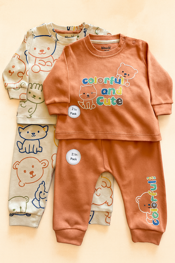Baby Boy Set- Colorful - Pack of 4