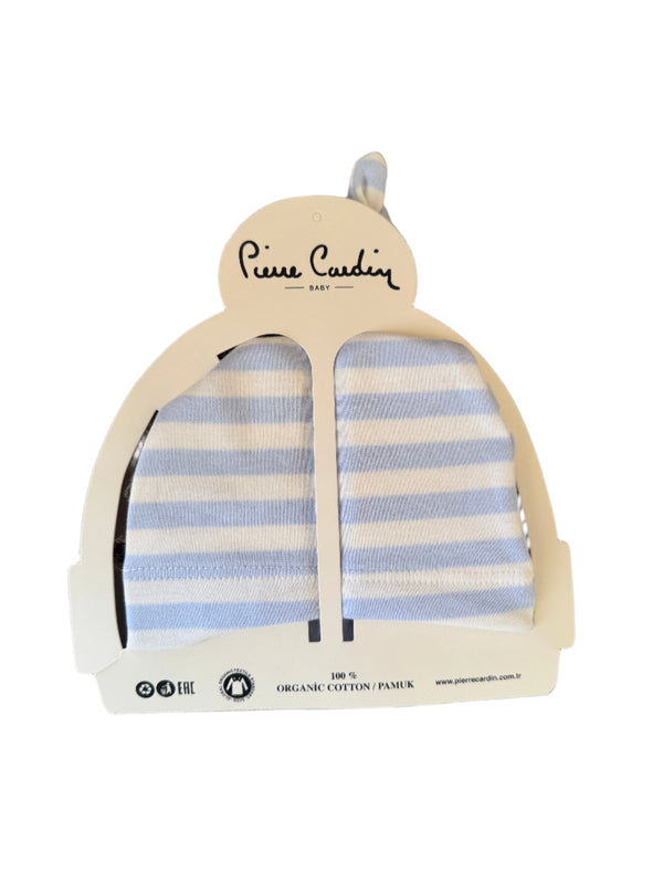 Pierre Cardin Newborn Baby Hat - 100% Organic Cotton - Stripes