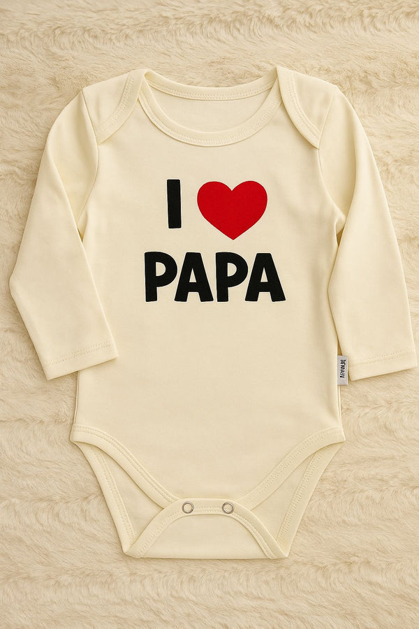 Cotton long sleeve underwear - I love Papa