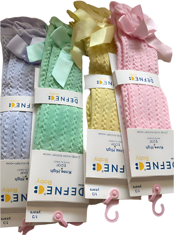 Baby Girl High knee Socks  - Colorful Bow