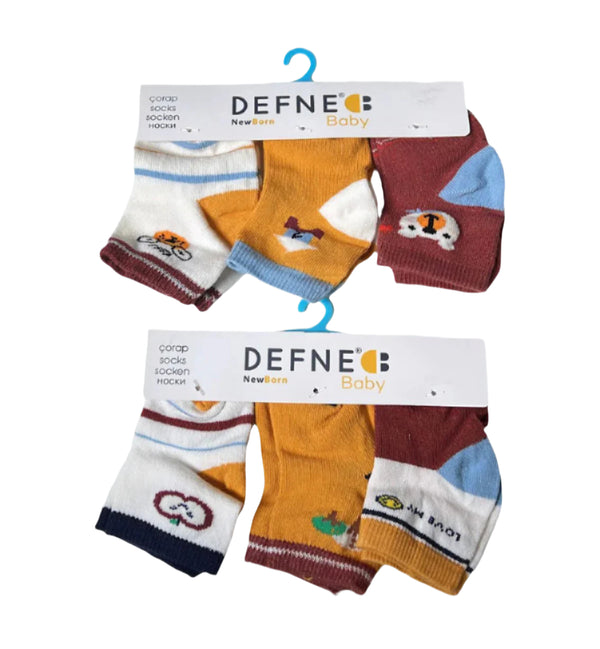 Newborn Boys Socks -  Pack of 3 - Daily