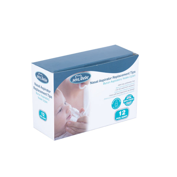 Baby Nasal Aspirator Replacement Tips - 12 pcs