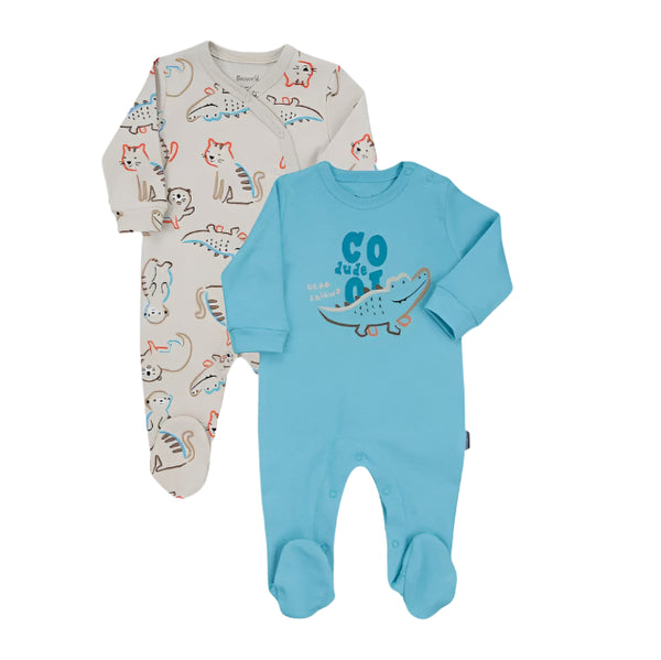 Baby Boy Jumpsuit - Crocodile - Pack of 2