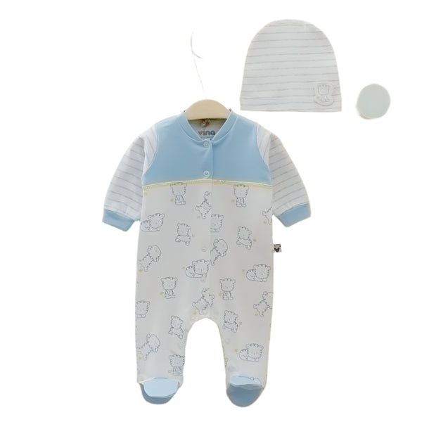 Baby Boy Jumpsuit with Beanie